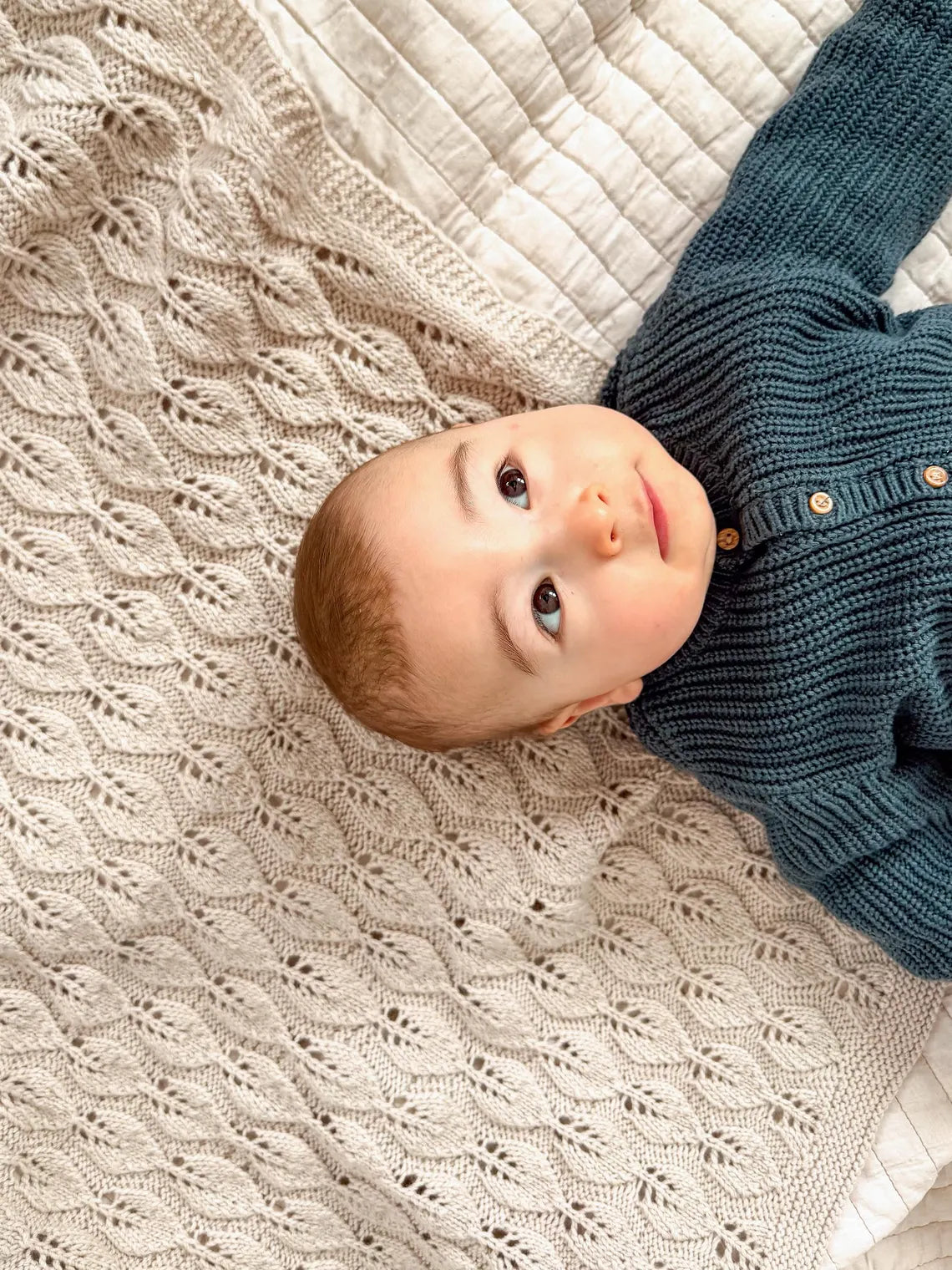 Leaf Baby Blanket Knitting Pattern