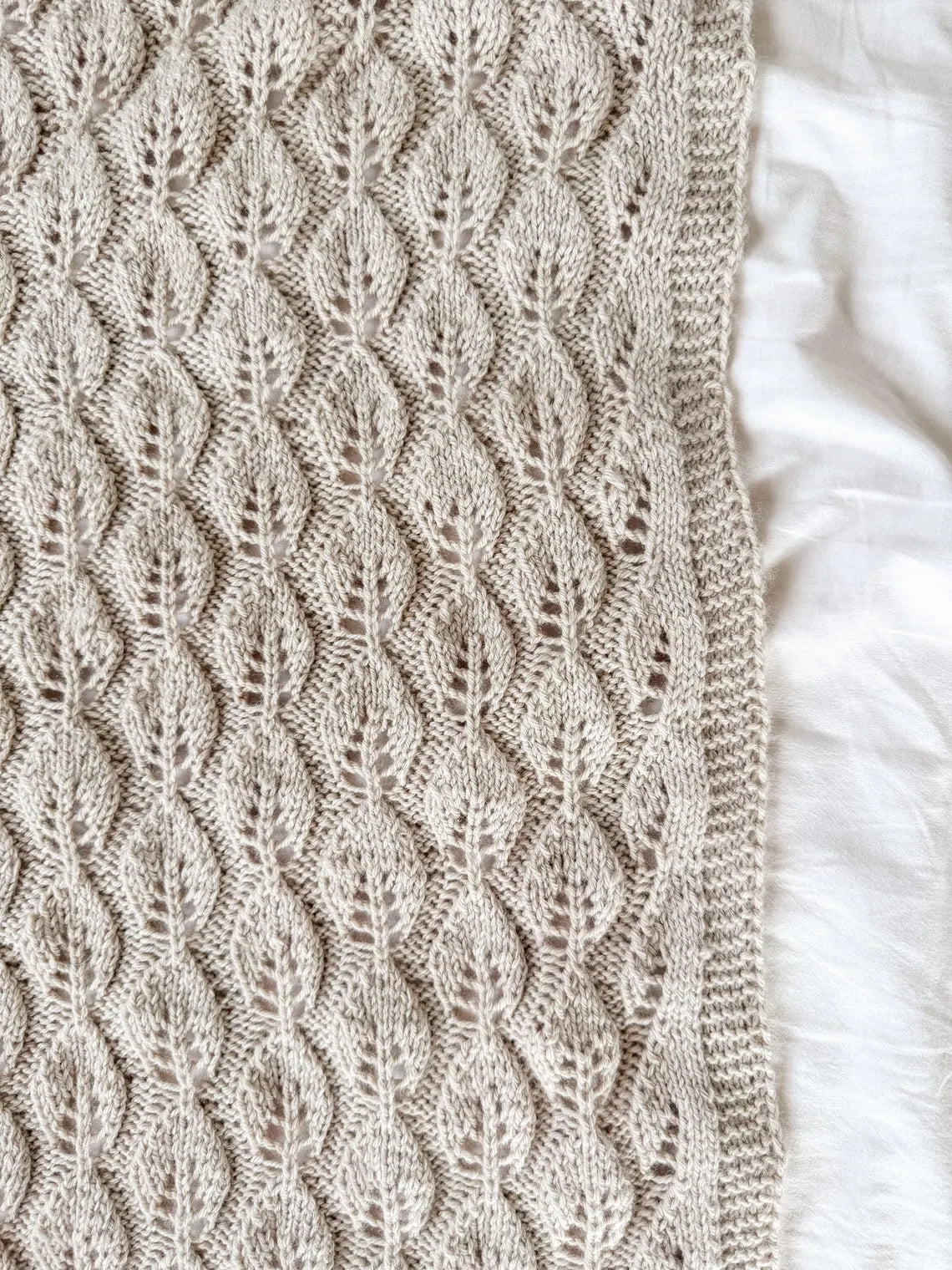 Leaf Baby Blanket Knitting Pattern