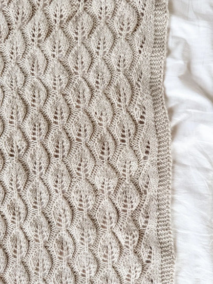 Leaf Baby Blanket Knitting Pattern