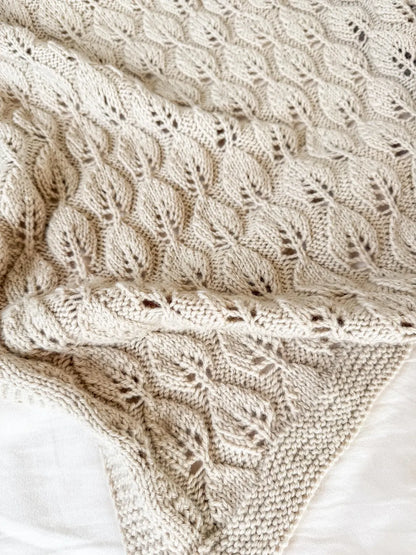 Leaf Baby Blanket Knitting Pattern