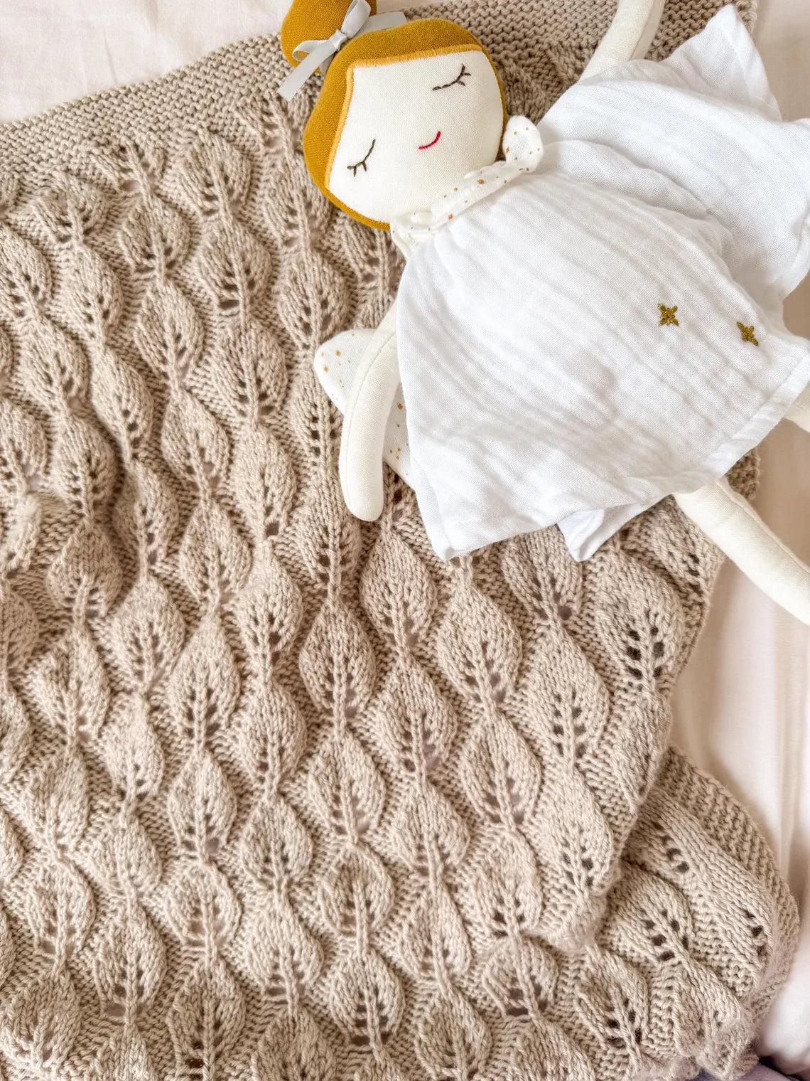 Leaf Baby Blanket Knitting Pattern