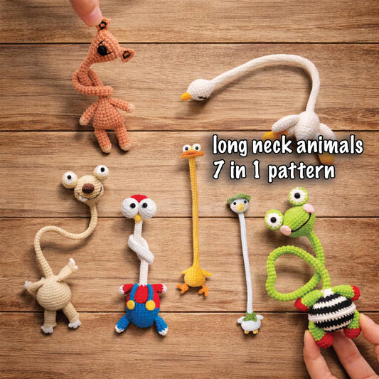 Long Neck Animal Amigurumi Crochet Pattern Bundle
