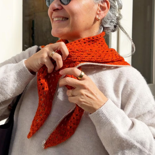 Granny Stitch Triangle Scarf Crochet Pattern