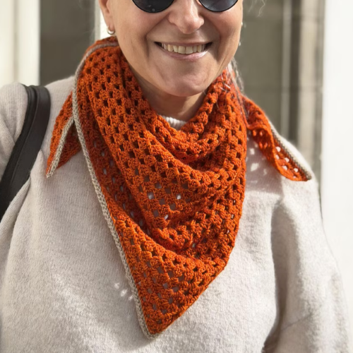 Granny Stitch Triangle Scarf Crochet Pattern