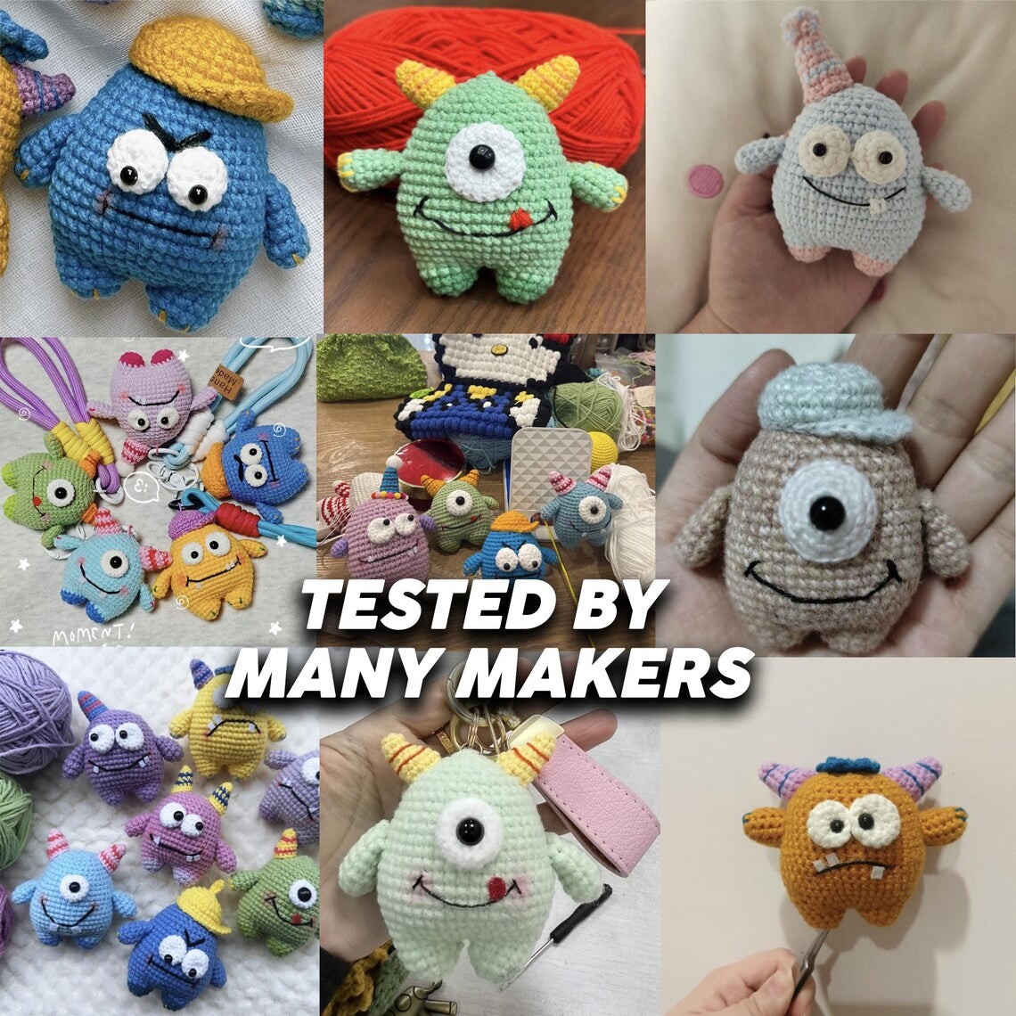 Mini Monsters Amigurumi Crochet Pattern