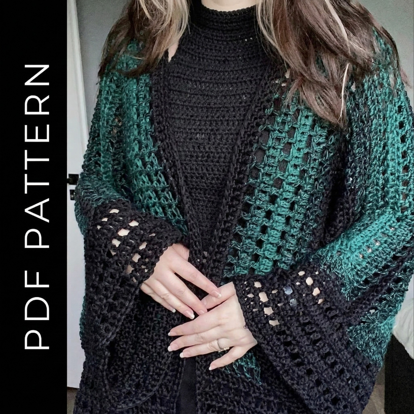 Nocturne Hexagon Cardigan Crochet Pattern