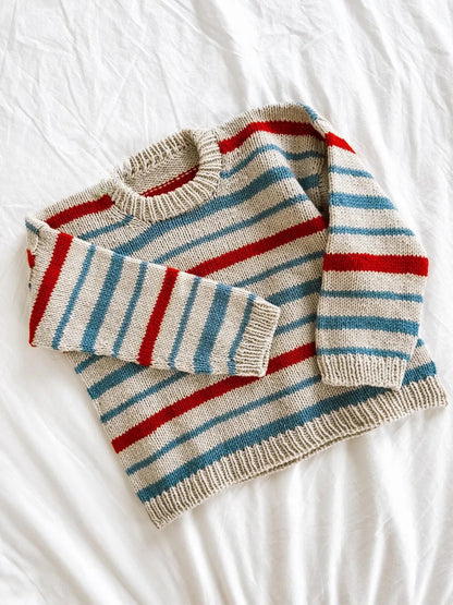 Nordic Stripes Kids Sweater Knitting Pattern