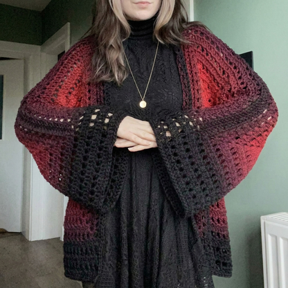 Nocturne Hexagon Cardigan Crochet Pattern