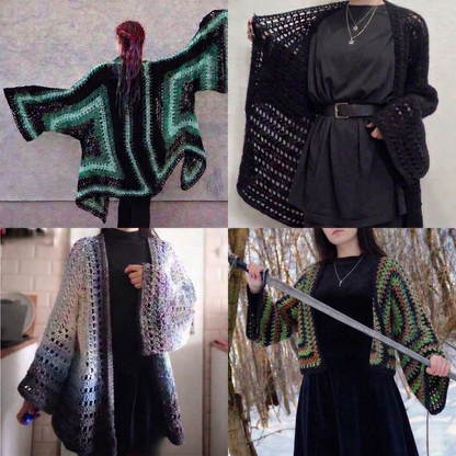 Nocturne Hexagon Cardigan Crochet Pattern