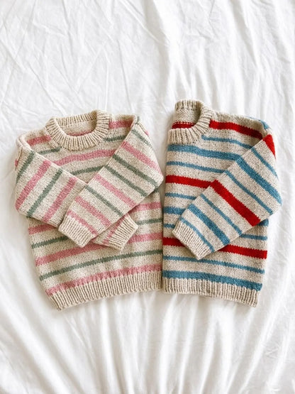 Nordic Stripes Kids Sweater Knitting Pattern
