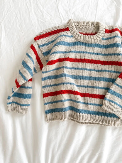 Nordic Stripes Kids Sweater Knitting Pattern