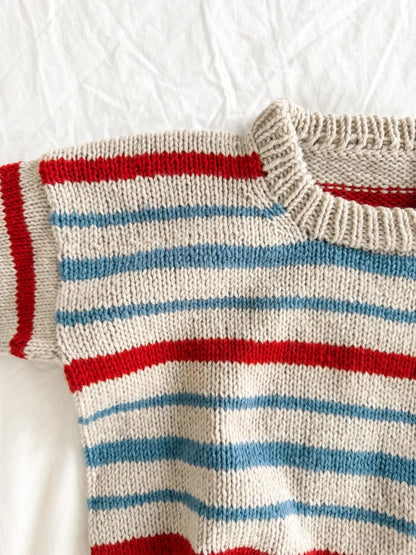 Nordic Stripes Kids Sweater Knitting Pattern