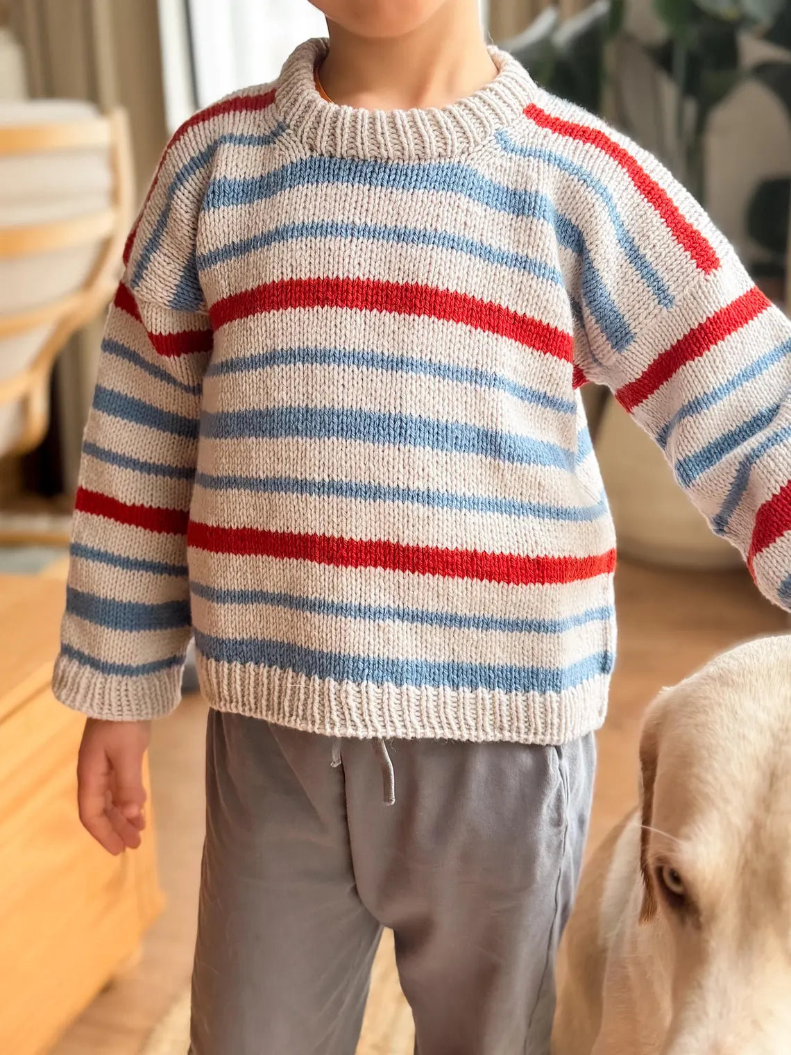 Nordic Stripes Kids Sweater Knitting Pattern
