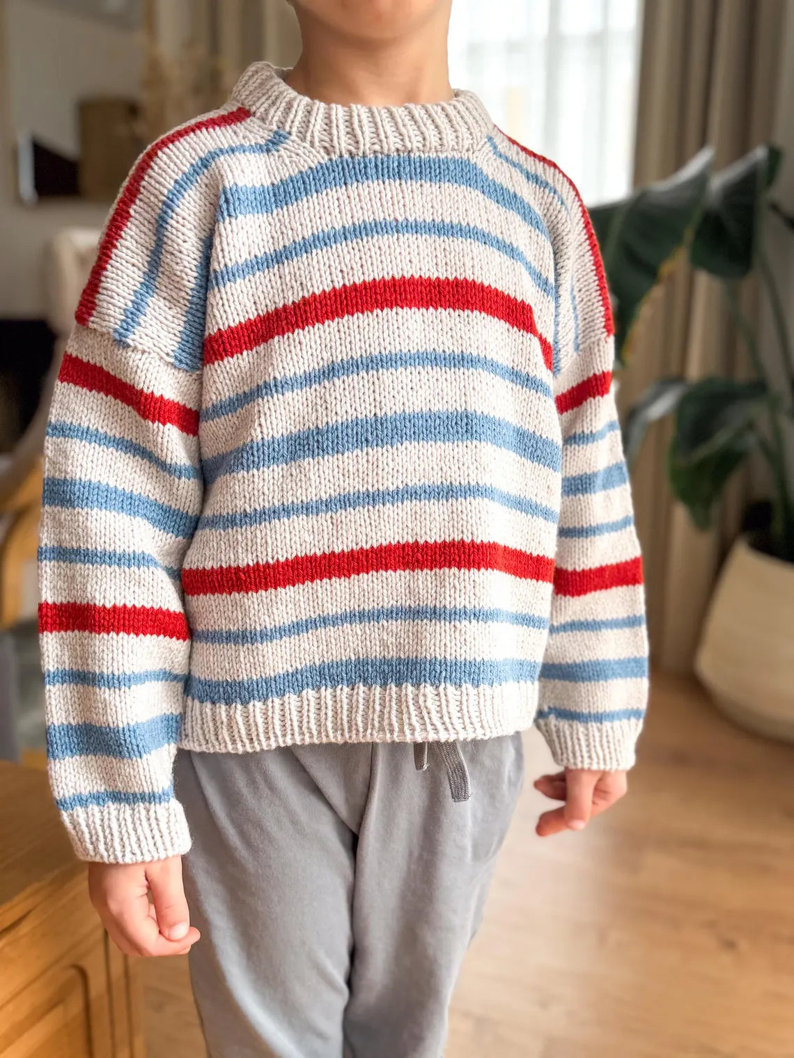 Nordic Stripes Kids Sweater Knitting Pattern