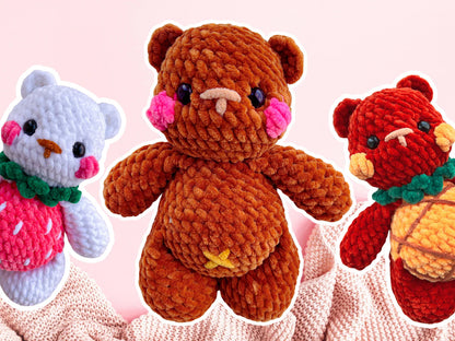Puff Bear Fruit Crochet Pattern