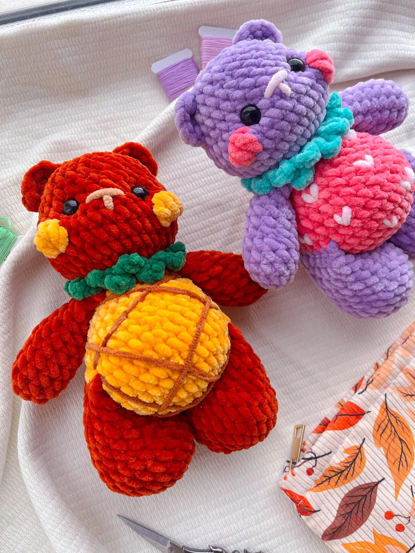 Puff Bear Fruit Crochet Pattern