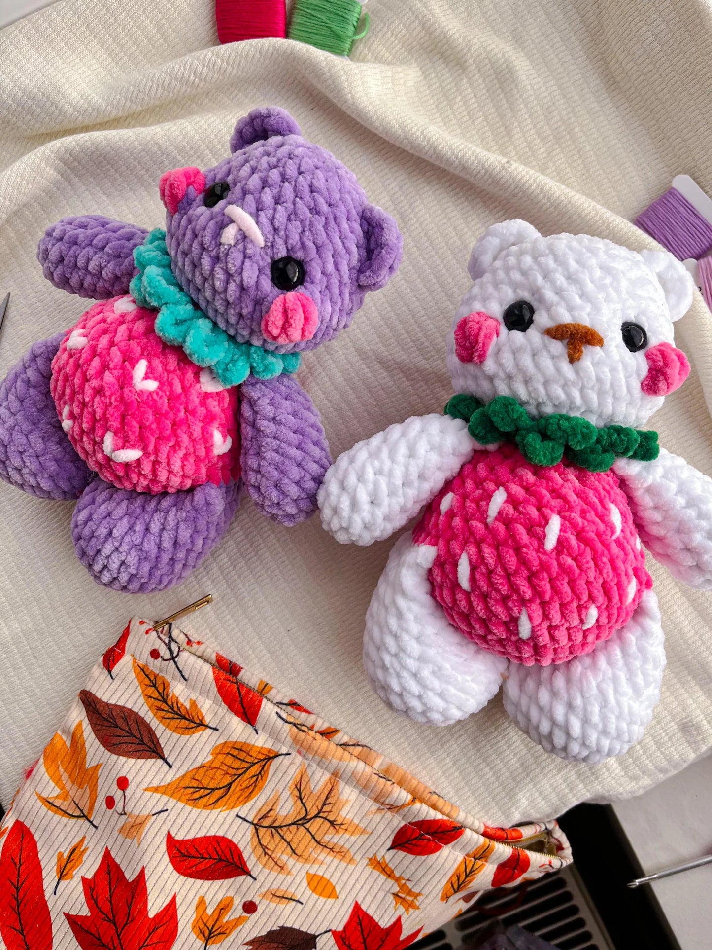 Puff Bear Fruit Crochet Pattern