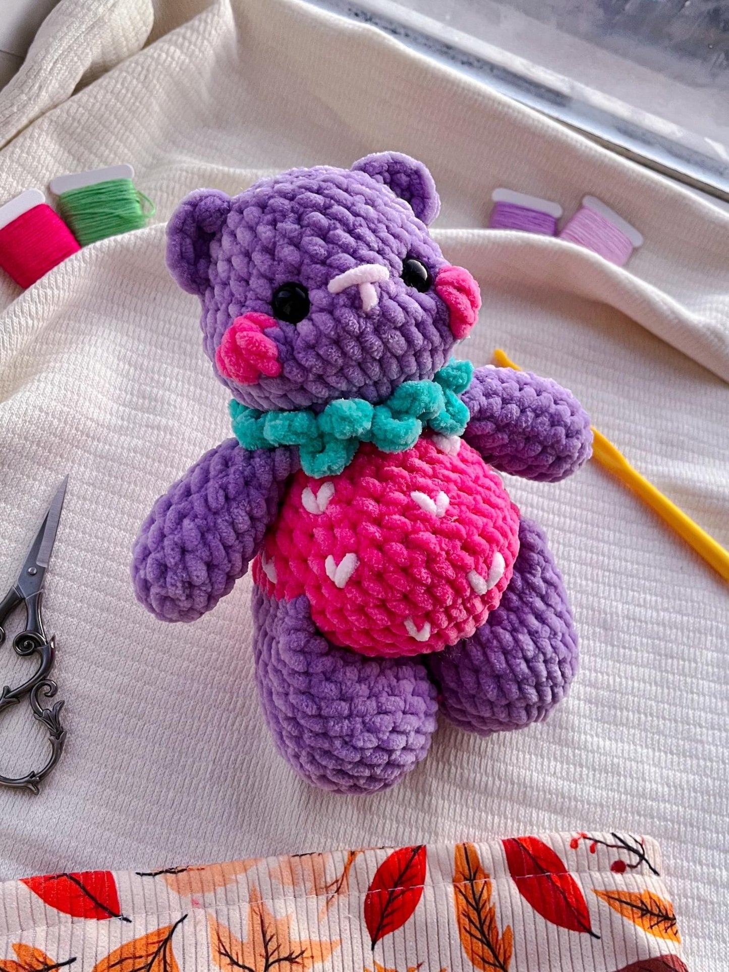 Puff Bear Fruit Crochet Pattern