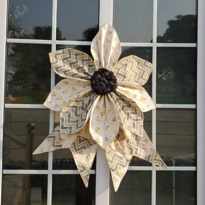 Quilted Fabric Flower Bow Pattern