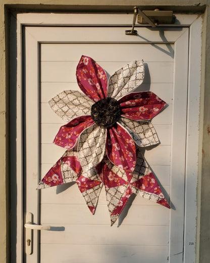 Quilted Fabric Flower Bow Pattern