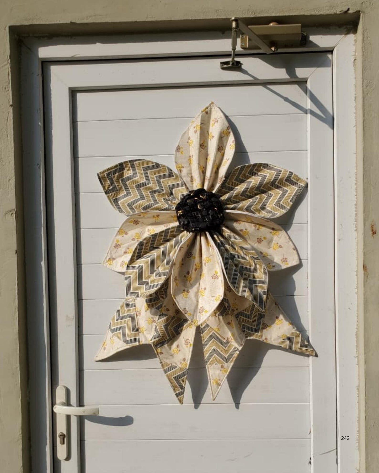 Quilted Fabric Flower Bow Pattern