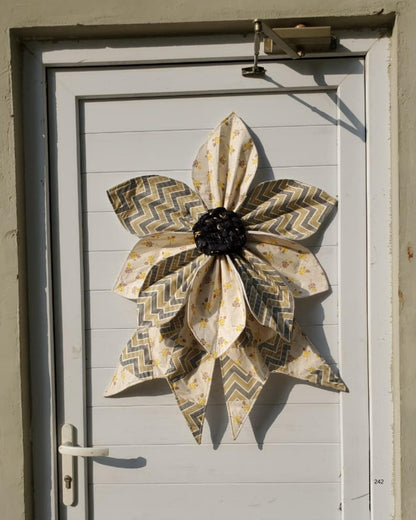 Quilted Fabric Flower Bow Pattern