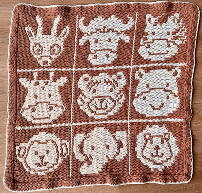 Safari Play Mat Overlay Mosaic Crochet Pattern