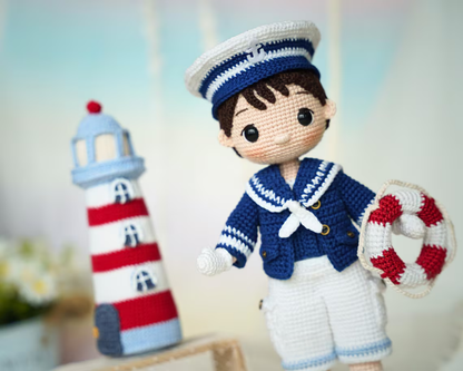Sailor Boy Doll Crochet Pattern