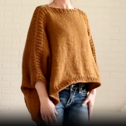 Rectangle Poncho Beginner Knitting Pattern