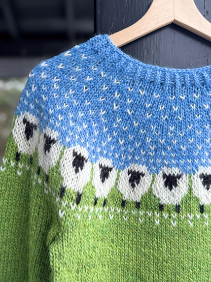 Sheep Motif Sweater Knitting Pattern