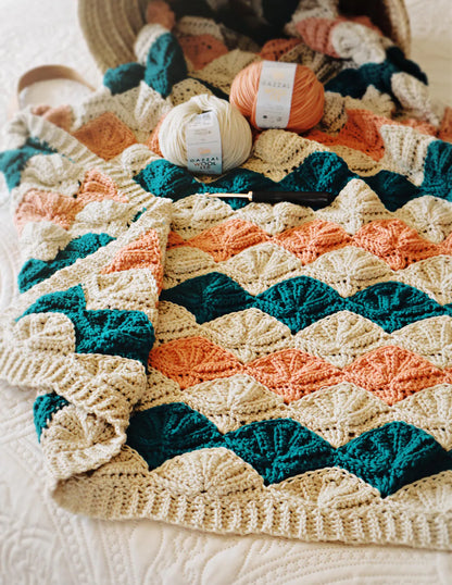 Shells Counterpane Blanket Crochet Pattern