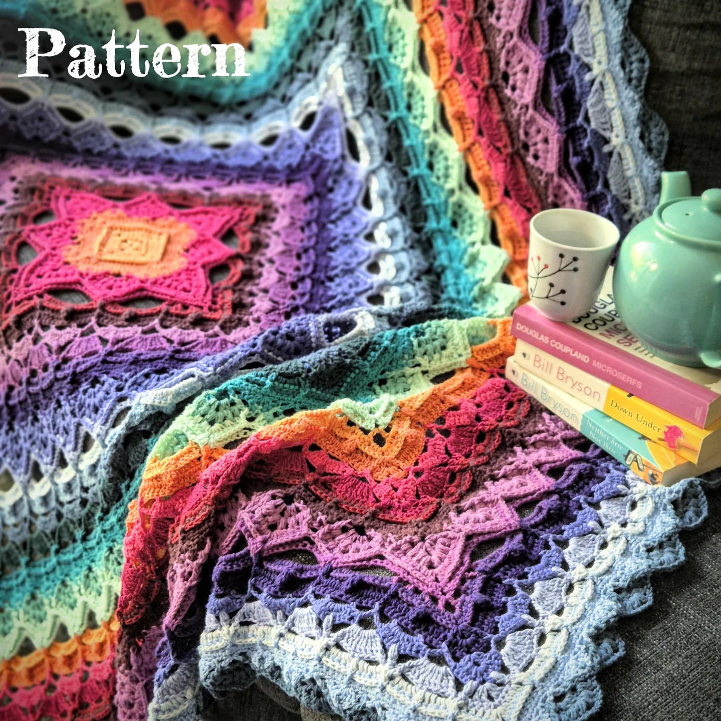 SilverNeedleTea Blanket crochet pattern