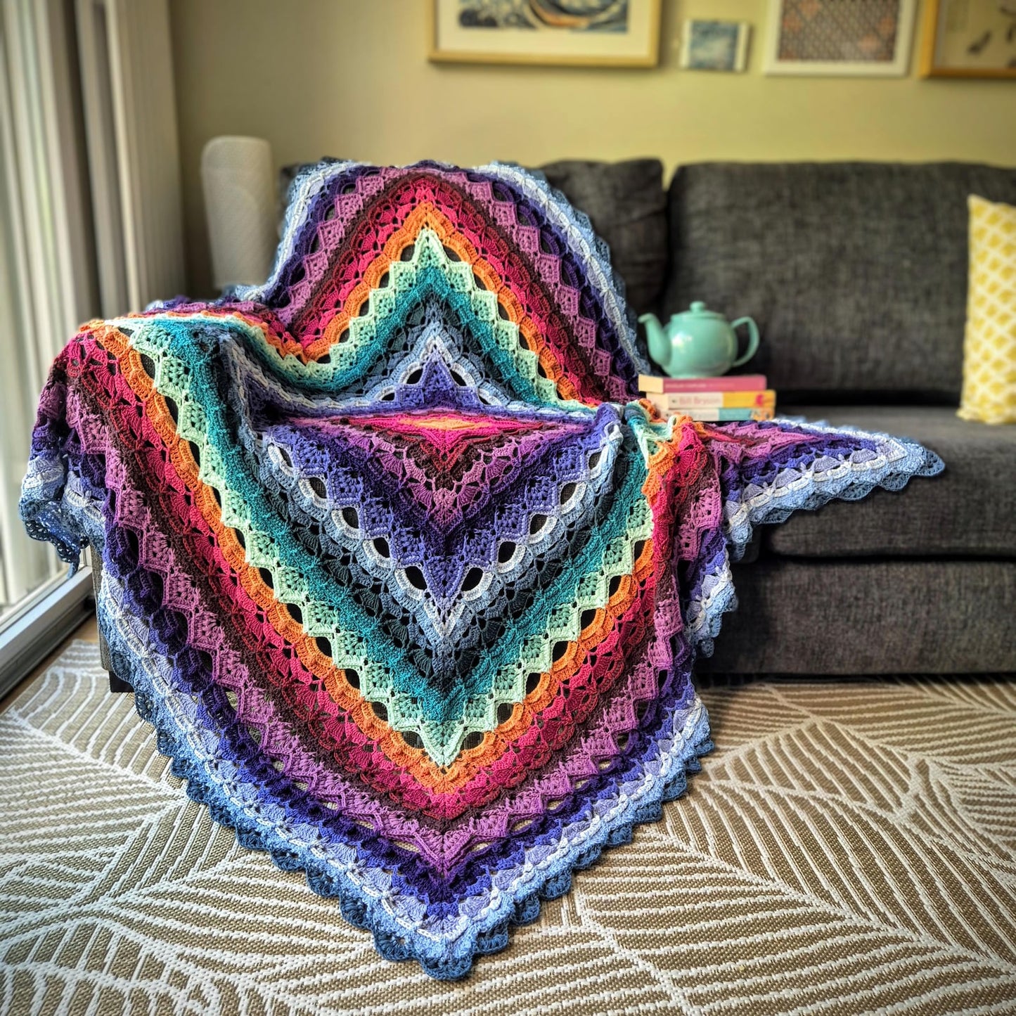 SilverNeedleTea Blanket crochet pattern