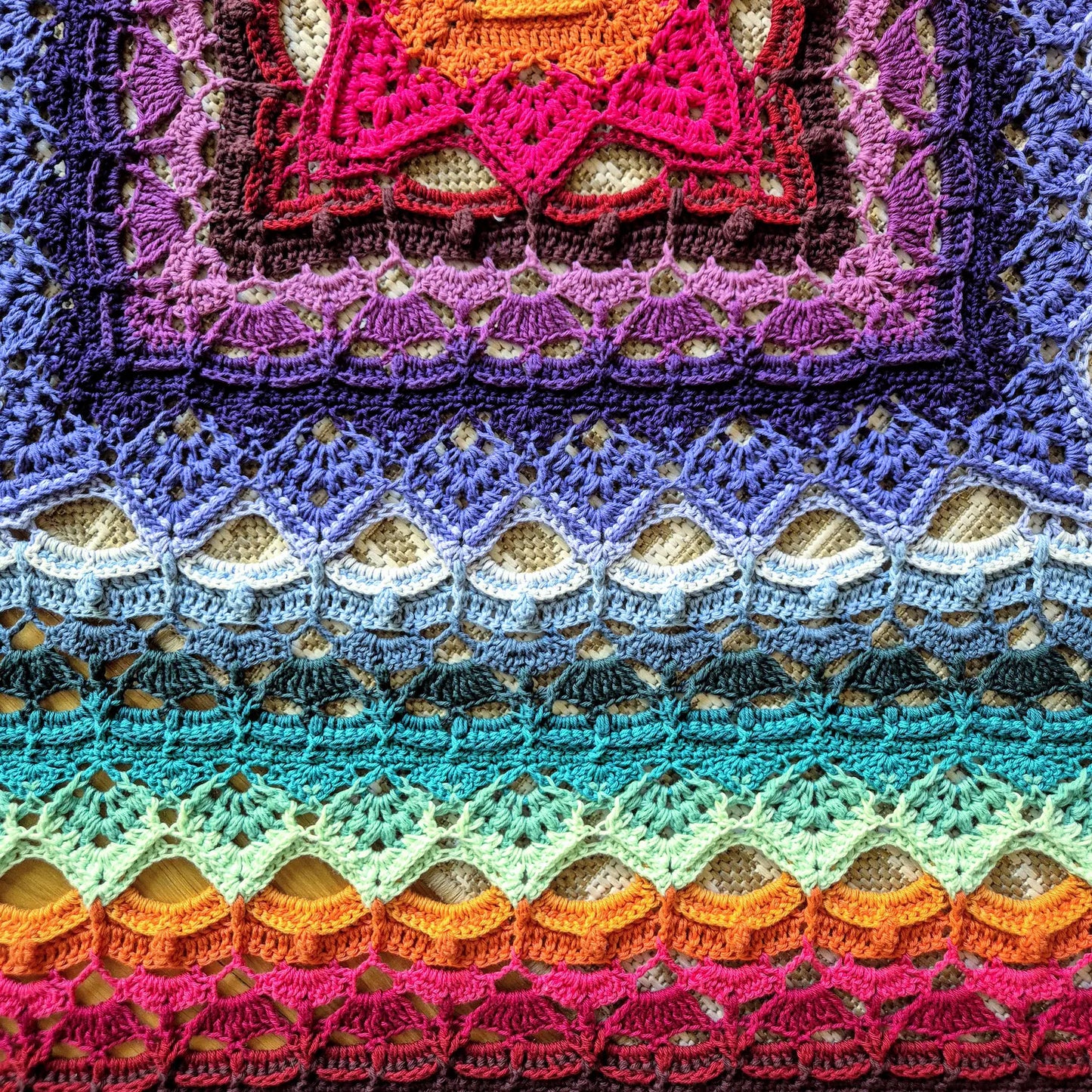SilverNeedleTea Blanket crochet pattern
