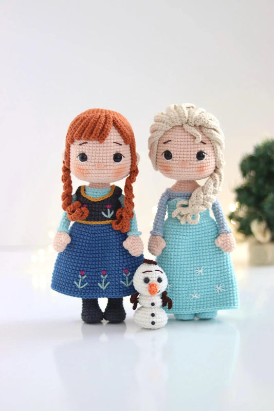 Snow Queens & Snowman Crochet Pattern