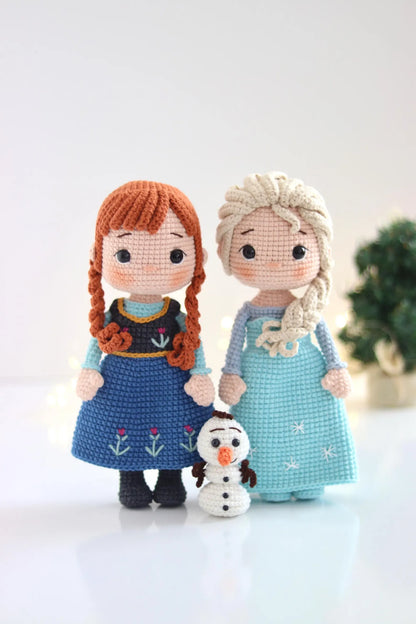 Snow Queens & Snowman Crochet Pattern