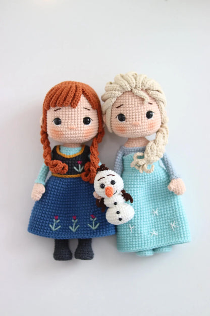 Snow Queens & Snowman Crochet Pattern