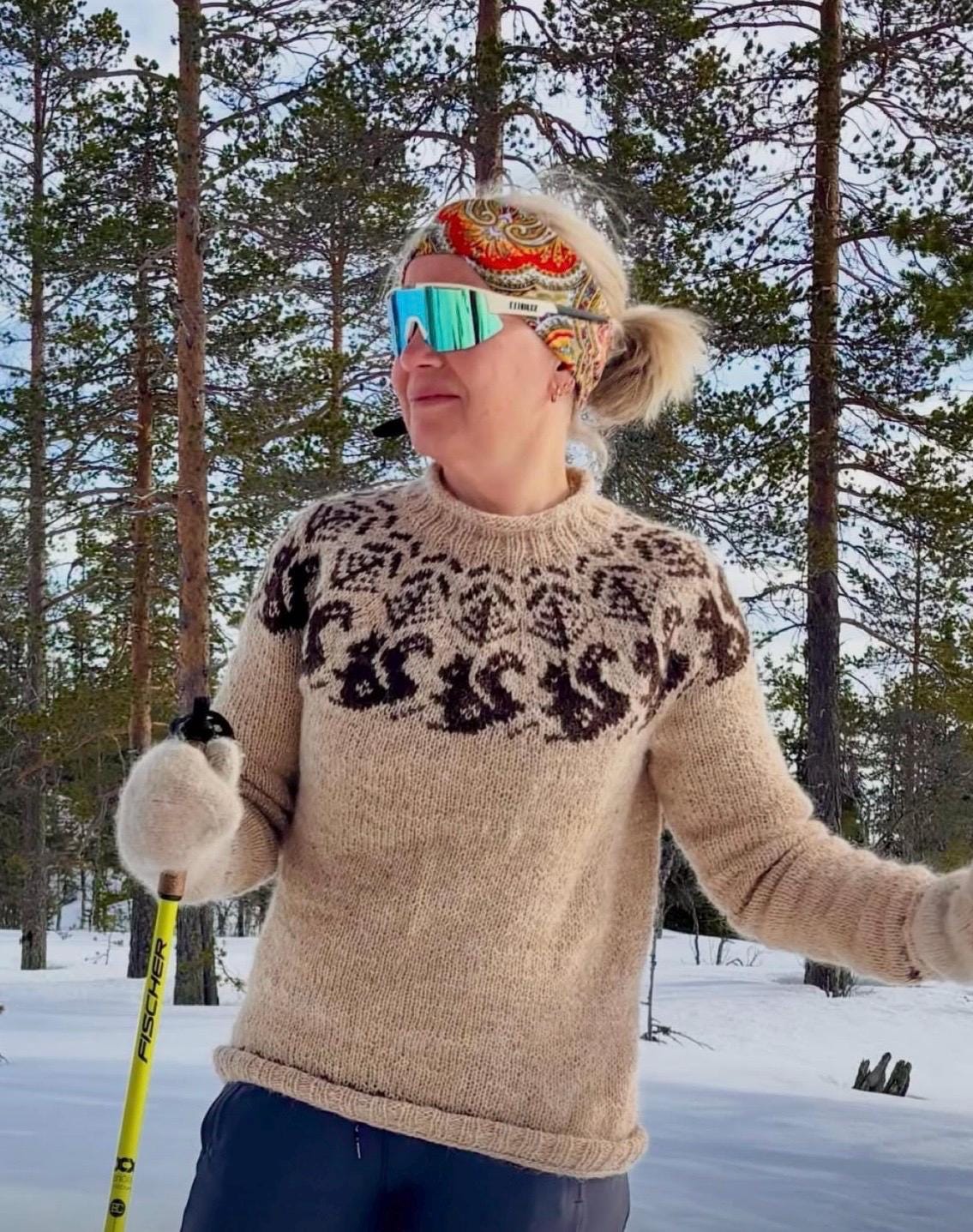 Squirrel Motif Sweater Knitting Pattern