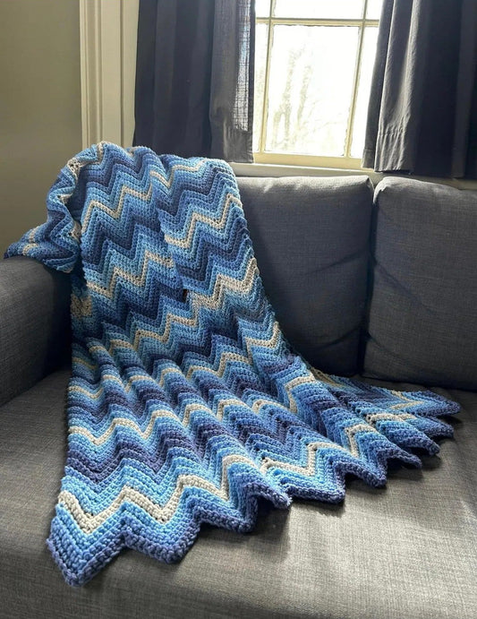 Textured Chevron Blanket Crochet Pattern