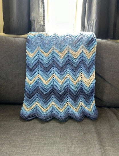 Textured Chevron Blanket Crochet Pattern
