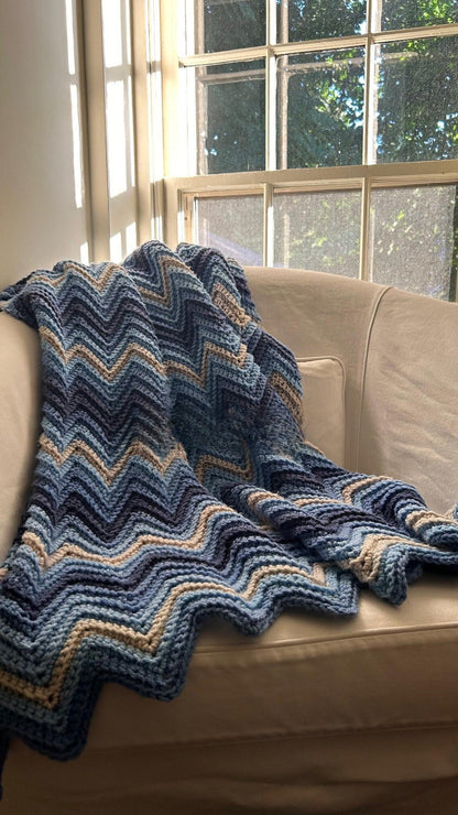Textured Chevron Blanket Crochet Pattern