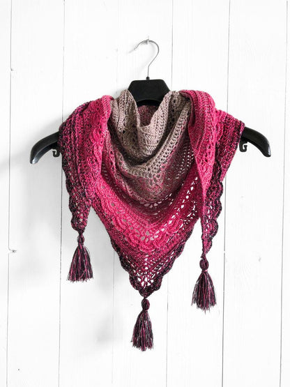 Top-Down Triangle Shawl Crochet Pattern