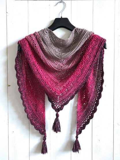 Top-Down Triangle Shawl Crochet Pattern