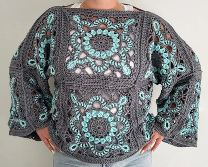 Turkish Granny Square Top Crochet Pattern