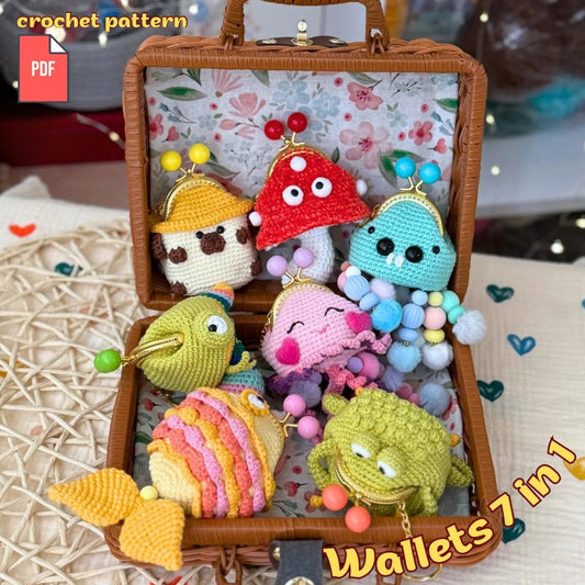 Wallets Keychain Crochet Pattern