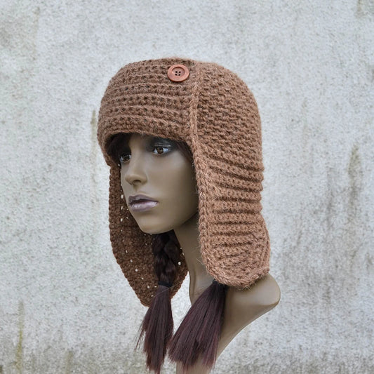 Winter Trapper Hat Crochet Pattern