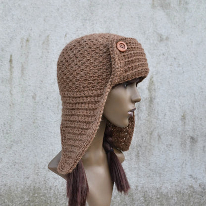 Winter Trapper Hat Crochet Pattern