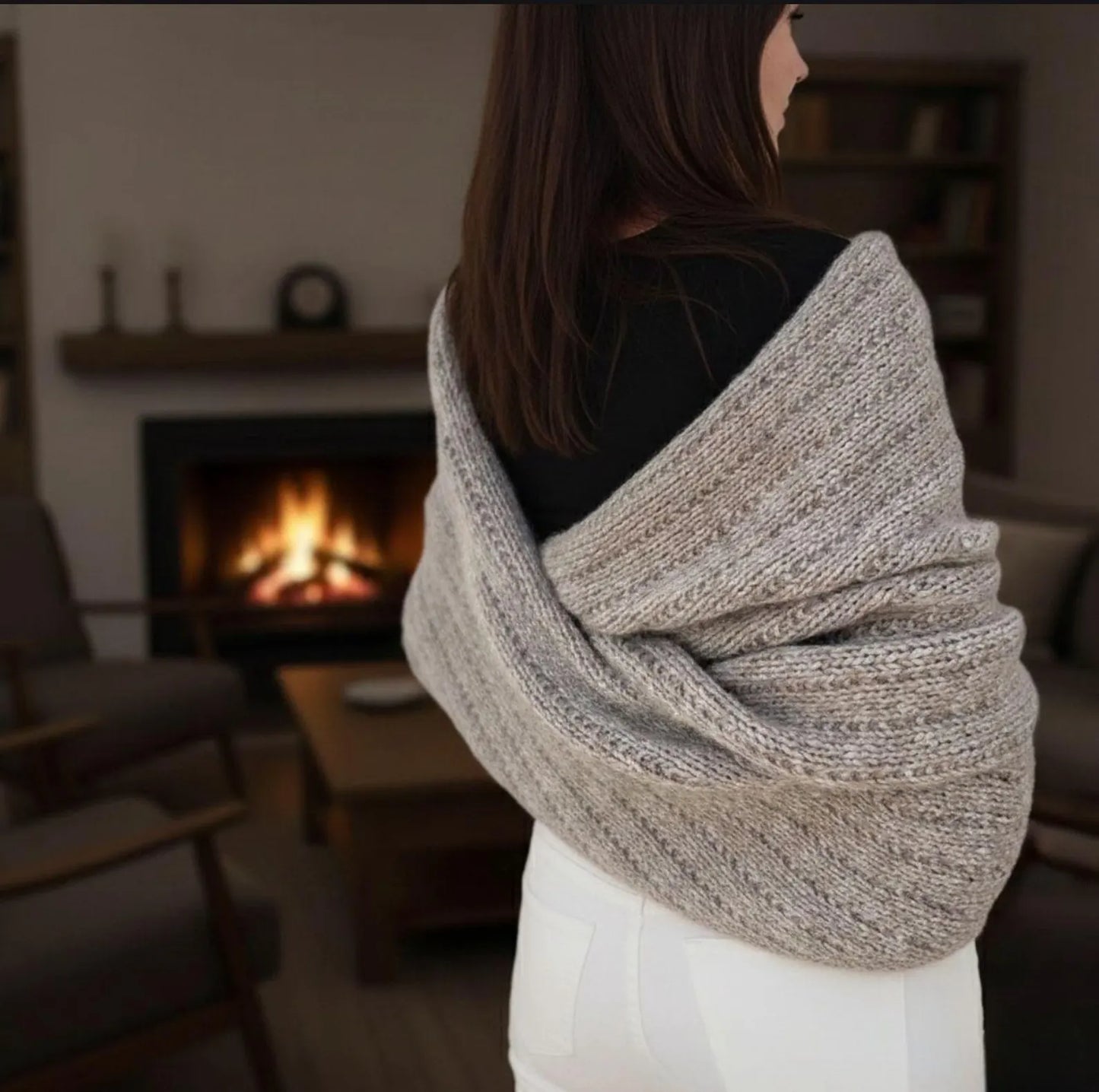 Wrapped in Texture Sweater Scarf Knitting Pattern
