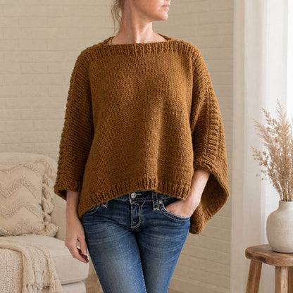 Rectangle Poncho Beginner Knitting Pattern