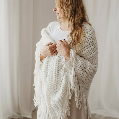 Chunky Triangle Shawl Crochet Pattern